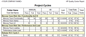 Project Cycles Report